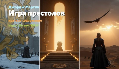 Читать краткий пересказ романа Джорджа Мартина «Игра престолов». Игра престолов, краткое содержание .jpg