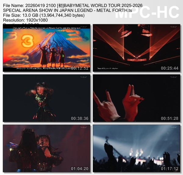 [TV-Variety] ベビーメタル – BABYMETAL WORLD TOUR 2025-2026 SPECIAL ARENA SHOW IN JAPAN LEGEND – METAL FORTH