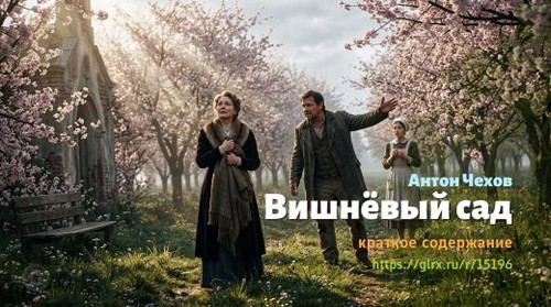 Читать краткий пересказ пьесы Антона Чехова «Вишнёвый сад». Вишнёвый сад, Чехов, краткое содержание .jpg