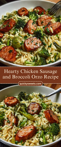 Hearty Chicken Sausage and Broccoli Orzo.2