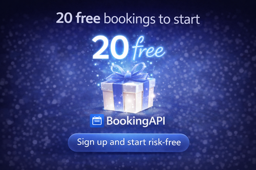 20 free bookings to start.2