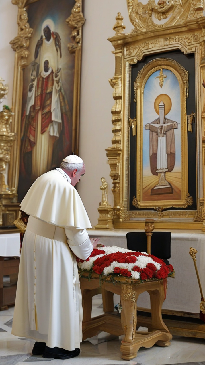 Pope prays at Catholic shrine in Angola that was a center of African slave trade