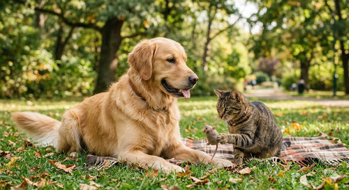 dog and cat on a blanket ooutside.jpg