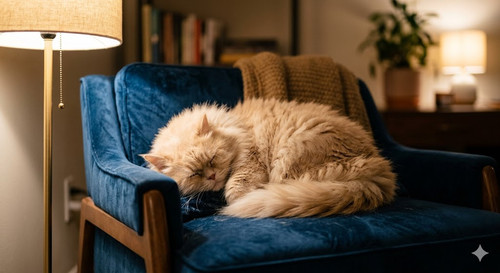 cat curled up in a chair sleeping.jpg