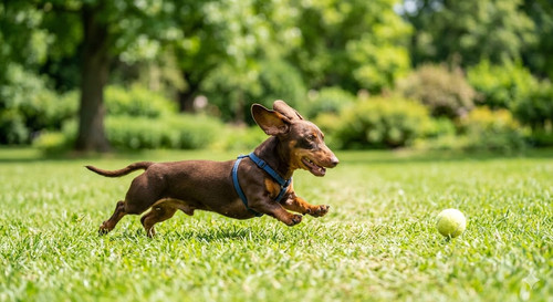 small dog chasing a tennis ball.jpg