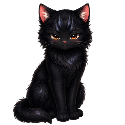 black cat full body true transparent 512.png