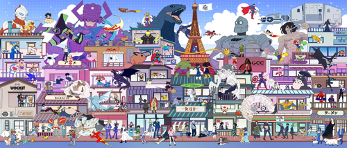 a pop culture wimmelbilder artwork i made for a TCG event in belguim. How many reference can you cou.png