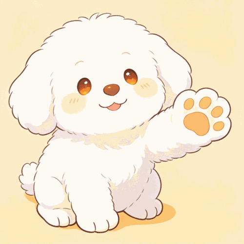 小白 递爪安慰.gif