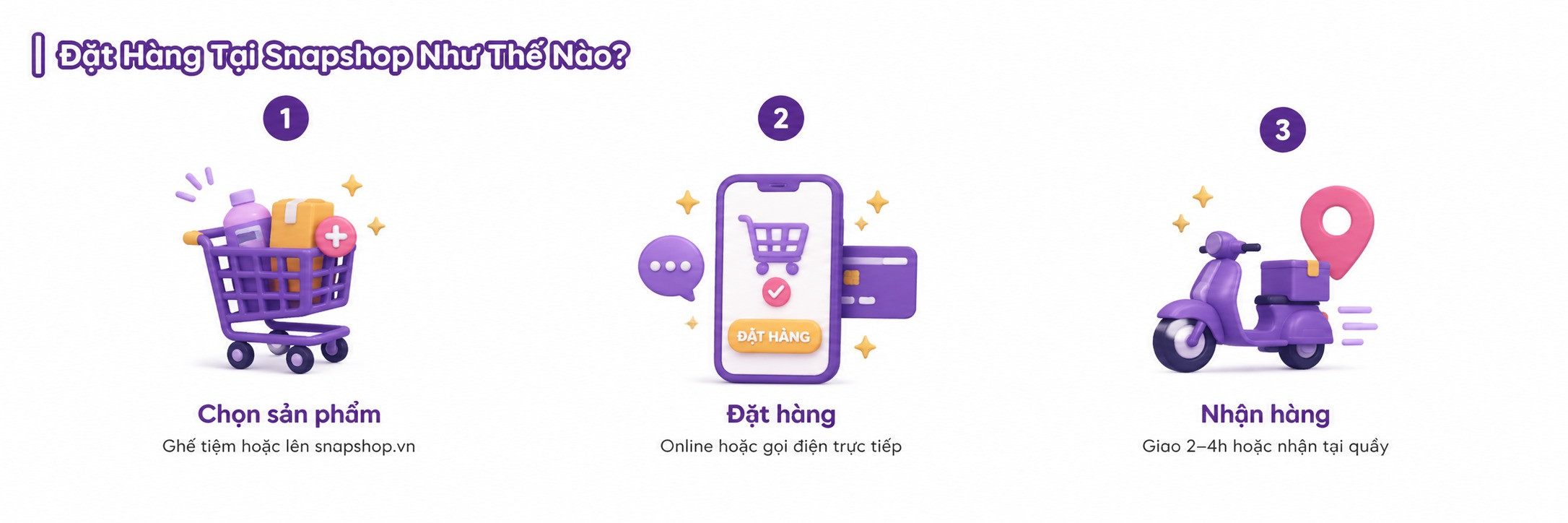 Đặt hàng tại Snapshop - chọn sản phẩm, đặt hàng, nhận hàng 2-4h