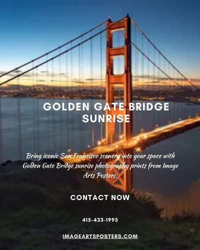 Golden Gate Bridge Sunrise Wall Art Prints Image Arts Posters.jpg