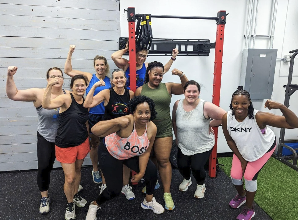 Love Life Fitness Studio members together in a women focused fitness environment in Fort Mill South Carolina