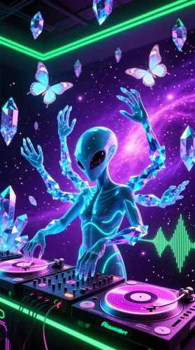 cosmic dj performance stockcake.webp