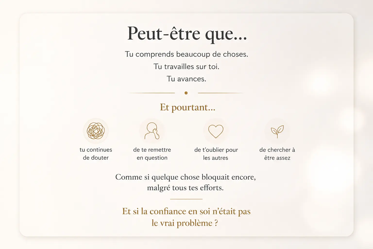 Peut-être que... bloc émotionnel