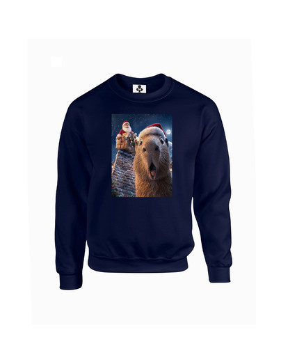 C367 santa capybara+Sweat Navy.jpg