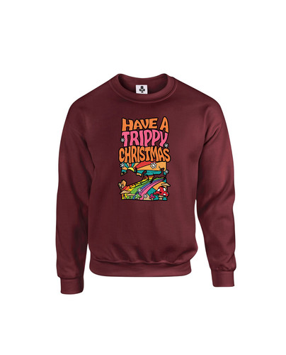 c619 trippy christmas+Sweat Burgundy.jpg