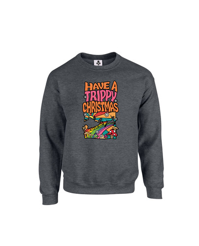 c619 trippy christmas+Sweat Dark Heather.jpg