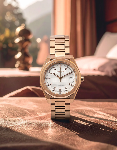 Qorum Evara Ladies Watch – White Dial, Date Display, Rose Gold plated Stainless Steel Strap.png