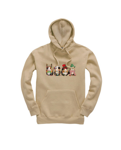 C471 Guinea Pig Christmas+Beige Hoodie 02.jpg