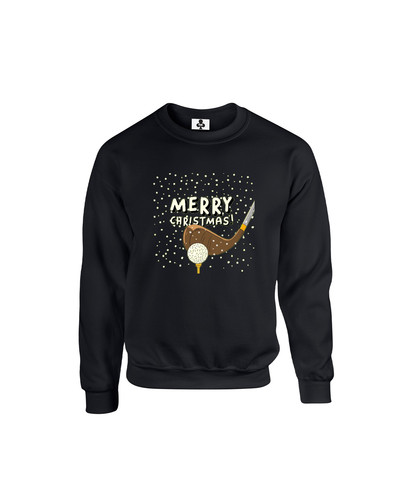 C459 golf tee merry christmas+Sweat Black.jpg