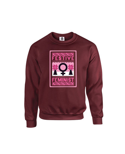 c617 festive feminist+Sweat Burgundy.jpg