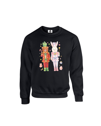 c578 bear and bunny nutcracker+Sweat Black.jpg