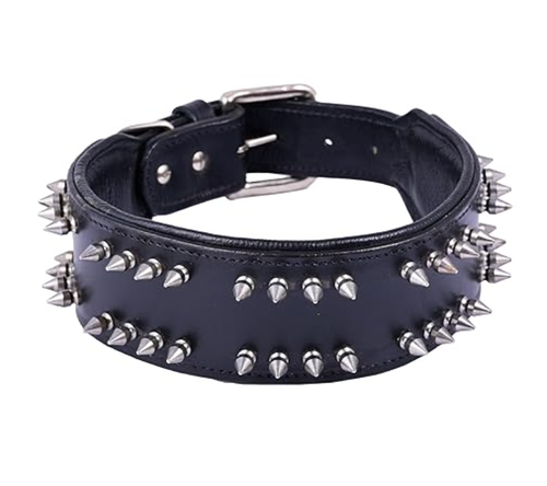 2-Inch Wide Spiked Leather Dog Collar.png