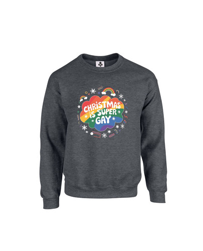 c655 christmas is super gay+Sweat Dark Heather.jpg