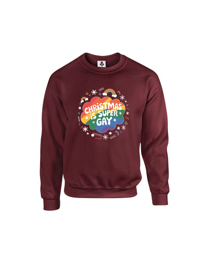 c655 christmas is super gay+Sweat Burgundy.jpg
