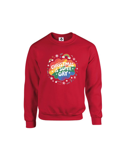 c655 christmas is super gay+Sweat Red.jpg
