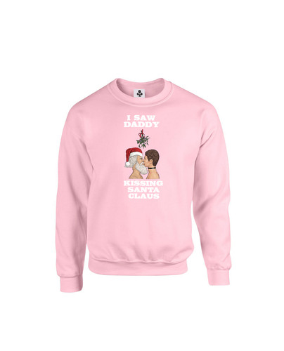 c568 daddy kissing santa+Sweat Baby Pink.jpg