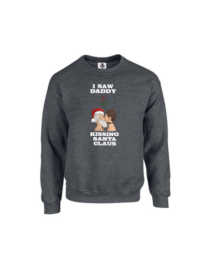 c568 daddy kissing santa+Sweat Dark Heather.jpg