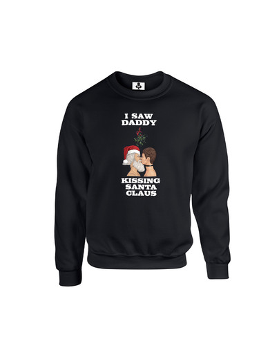 c568 daddy kissing santa+Sweat Black.jpg