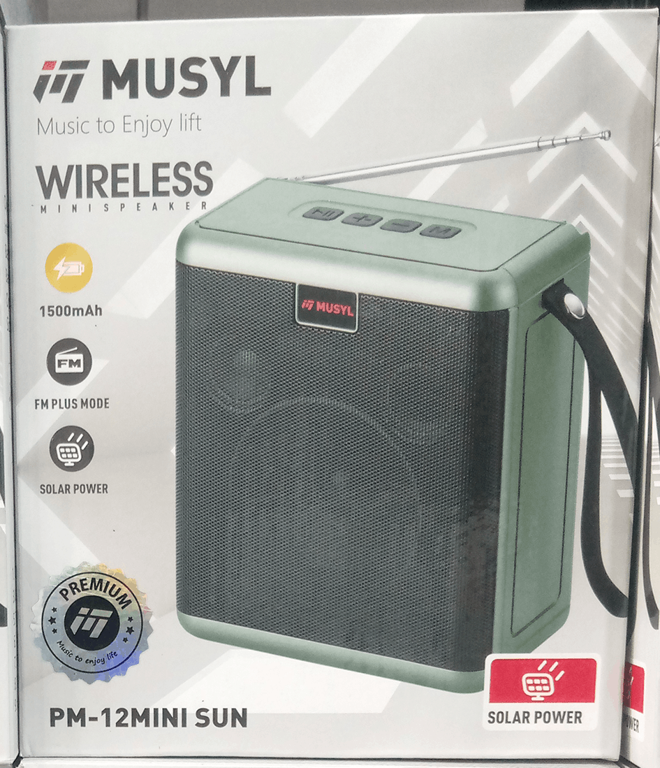 MUSYL PM-12 Mini Sun – Mini enceinte Bluetooth rechargeable solaire