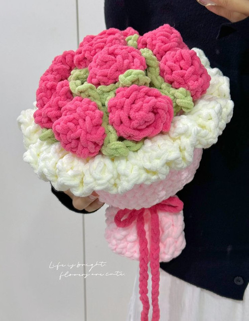 Big bouquet of sunflowers & roses Kobebe Crochet's Ko fi Shop.jpg