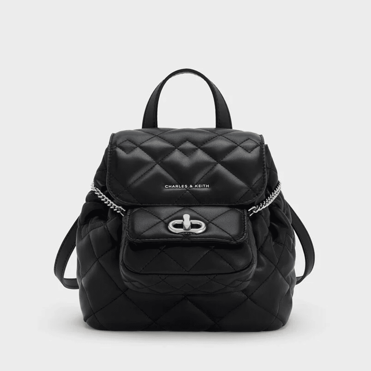 Balo nắp gập Aubrielle Quilted - Màu Đen
