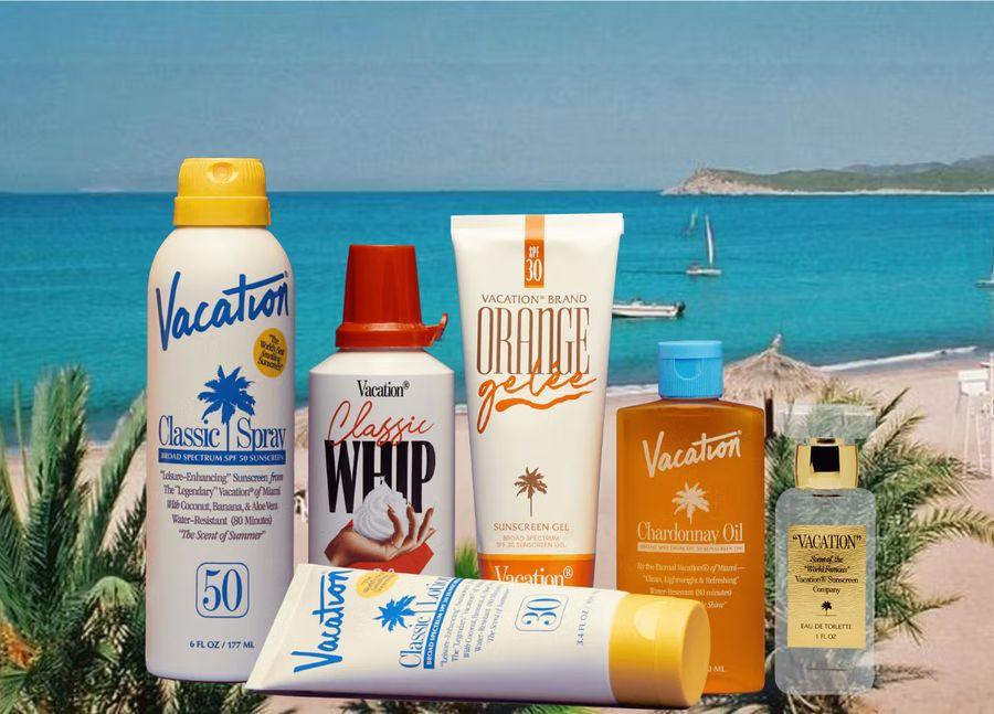 Vacation sunscreen product lineup