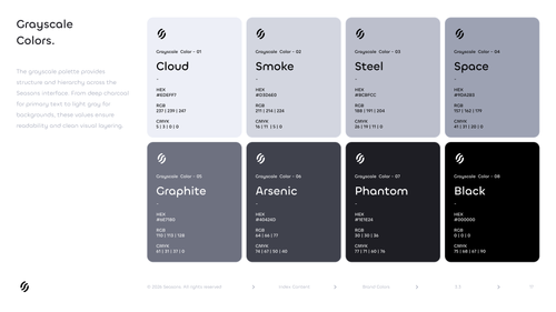Seasons v2 Grayscale Colors Palette — 8 Named Tokens (Cloud → Black).png