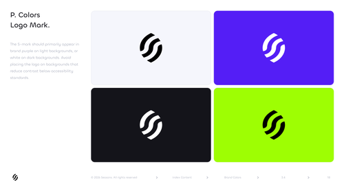 Seasons v2 Logo Mark in Primary Colors — Contrast Rule (Brand Guidelines).png