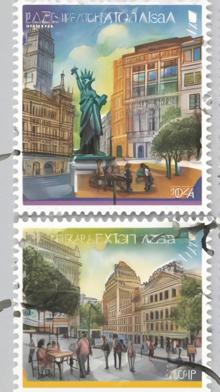 New stamps celebrate plazas