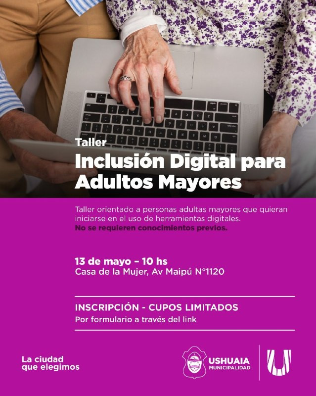 LA MUNICIPALIDAD ABRE INSCRIPCIONES AL TALLER “INICIANDO: INCLUSIÓN DIGITAL PARA ADULTOS MAYORES”