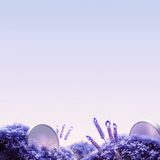 Seasons v2 Lavender Field with Coins — Brand Hero Visual (Wide)