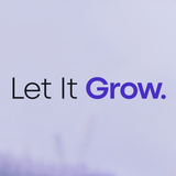 Seasons "Let It Grow." Brand Tagline Banner — Photographic Lavender Hero