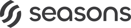 Seasons v2 Horizontal Logo Lockup — Dark / Grayscale Variant (468×101 SVG).png