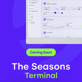 The Seasons Terminal — Telegram Vertical Teaser ("Coming Soon!")