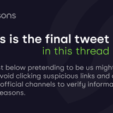Seasons SAFU Message Banner — "Final Tweet in Thread" Anti-Impersonation Closer