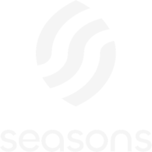 Seasons v2 Vertical Logo Lockup — White Variant (For Dark Backgrounds, SVG).png