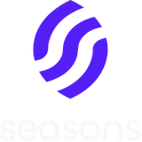 Seasons v2 Vertical Logo Lockup — Dark+White Mixed-Tone Variant (SVG)