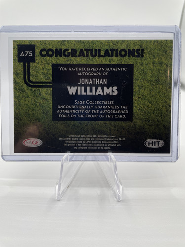 2016 Sage Hit Jonathan Williams Rookie Auto #A75 (2).1