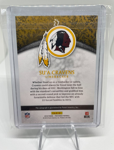 2016 Panini Crown Royale Su'A Cravens Auto #27 (2).1