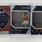 2021 Panini Rookies &amp; Stars Justin Fields Silver &amp; Red Prizm Rookie Set (x3) (2)
